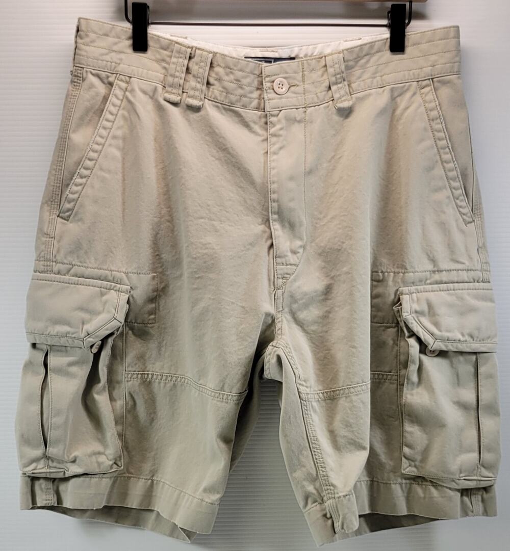 F4) Polo Ralph Lauren Men's 35 Classic Polo Chino Cargo Shorts Cotton Khaki